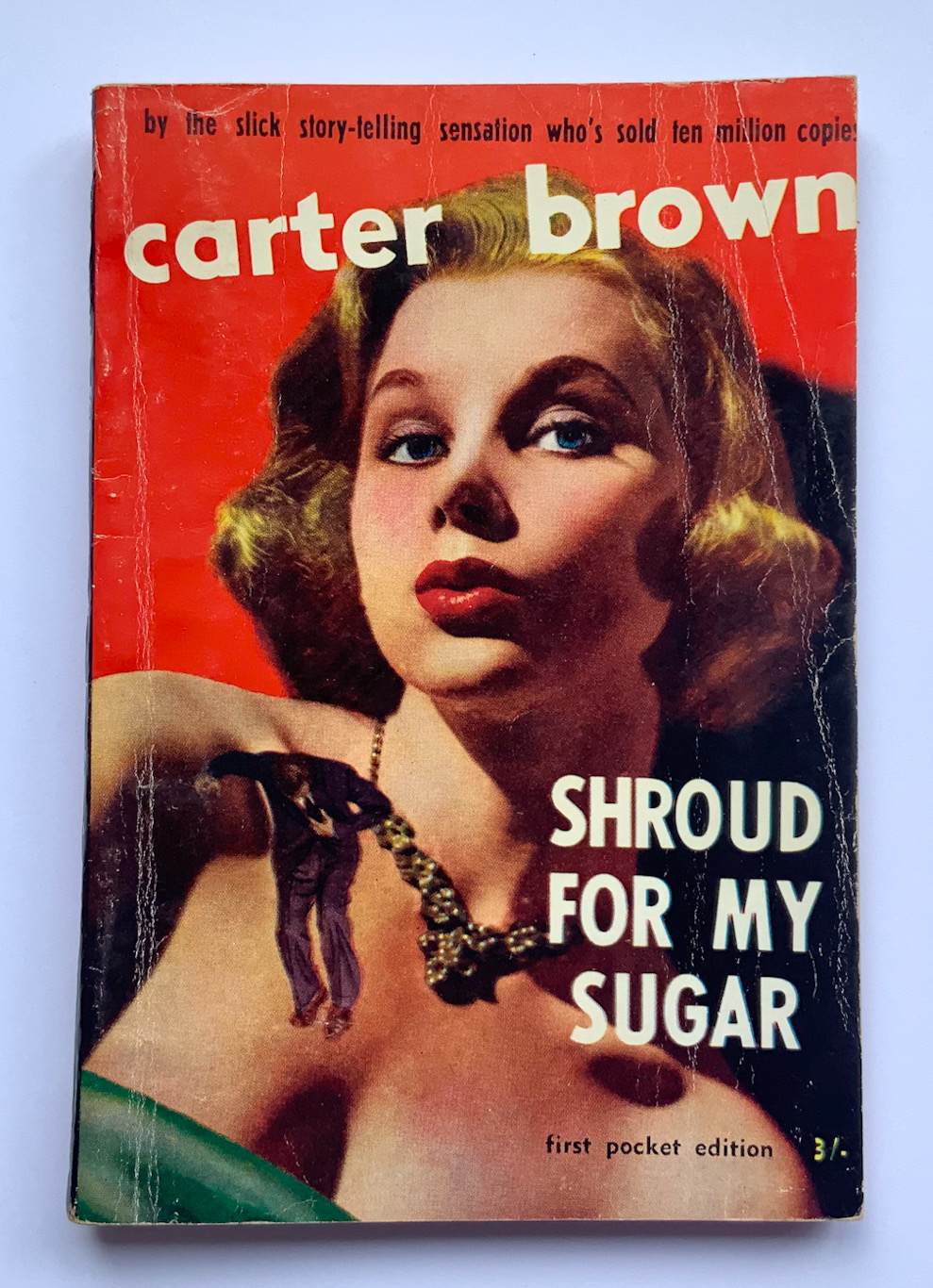 SHROUD FOR MY SUGAR Australian crime pulp fiction book by Carter Brown 1955